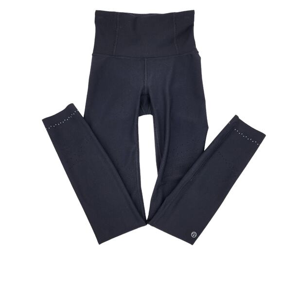 Lululemon Black Zoned In Tight *27" Compression Seamless Leggings Size 2 - Picture 1 of 5